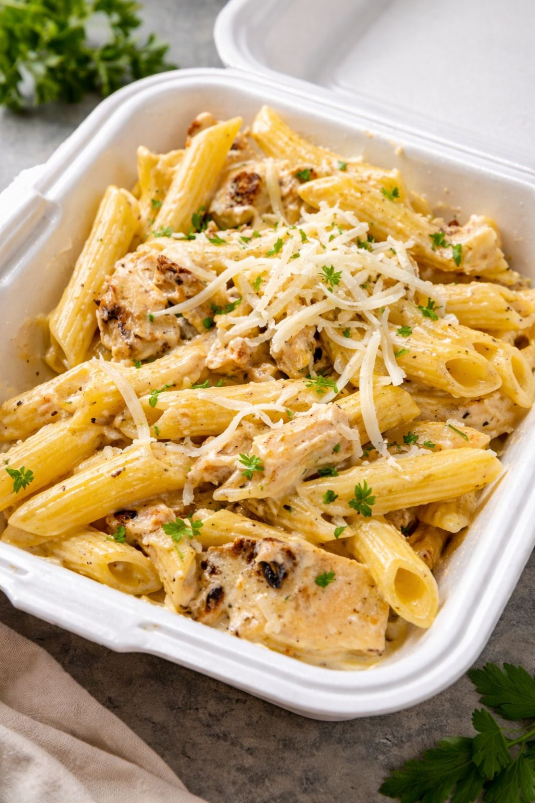 Kremasta penne pasta sa piletinom